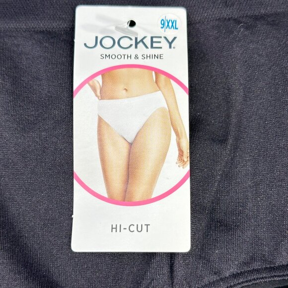 Jockey Women's Size XXL 9 Panty Hi Cut Smooth And Shine Black New With Tags - Picture 3 of 9